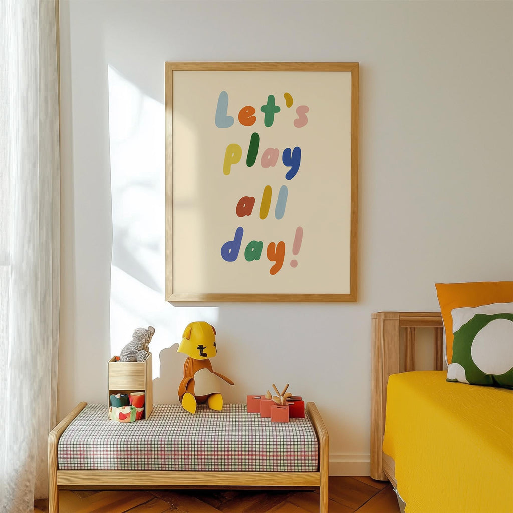 Let's Play All Day Kids Print
