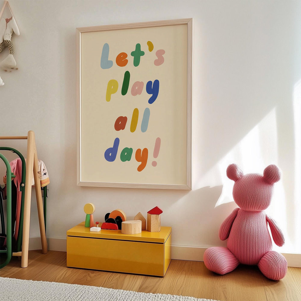 Let's Play All Day Kids Print