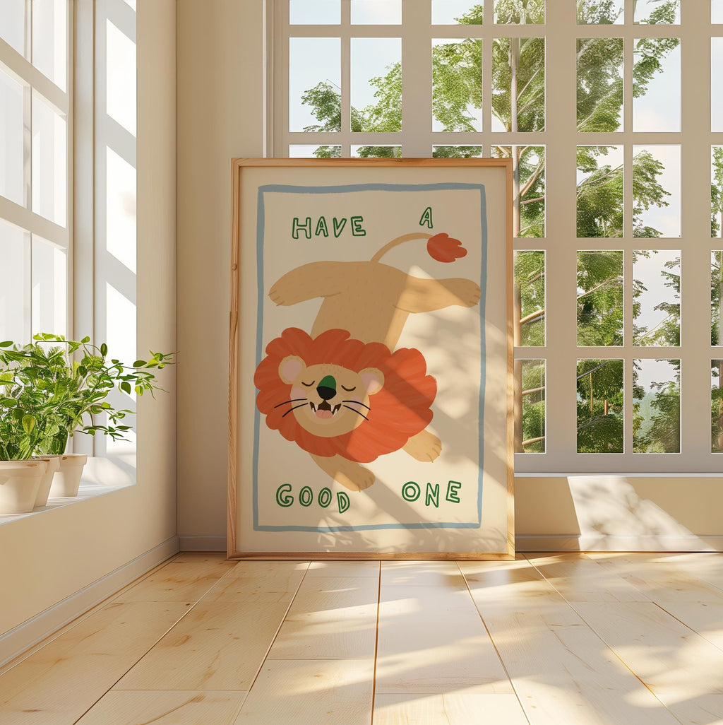 Have a Good One Lion Print