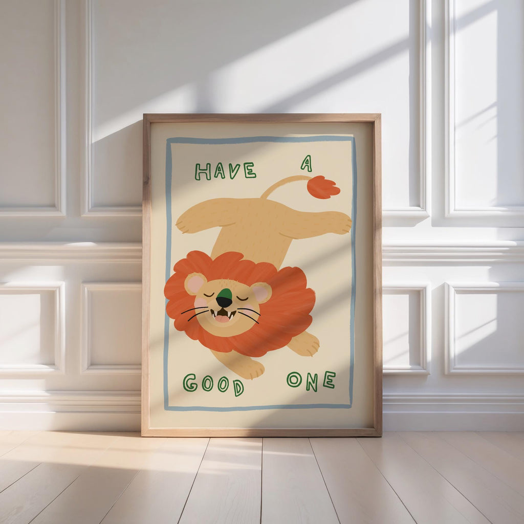 Have a Good One Lion Print