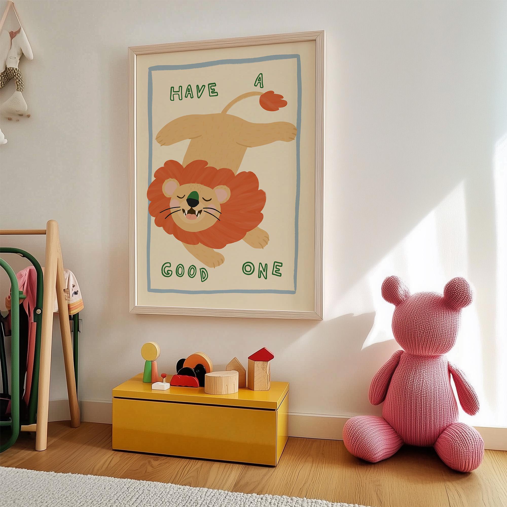 Have a Good One Lion Print