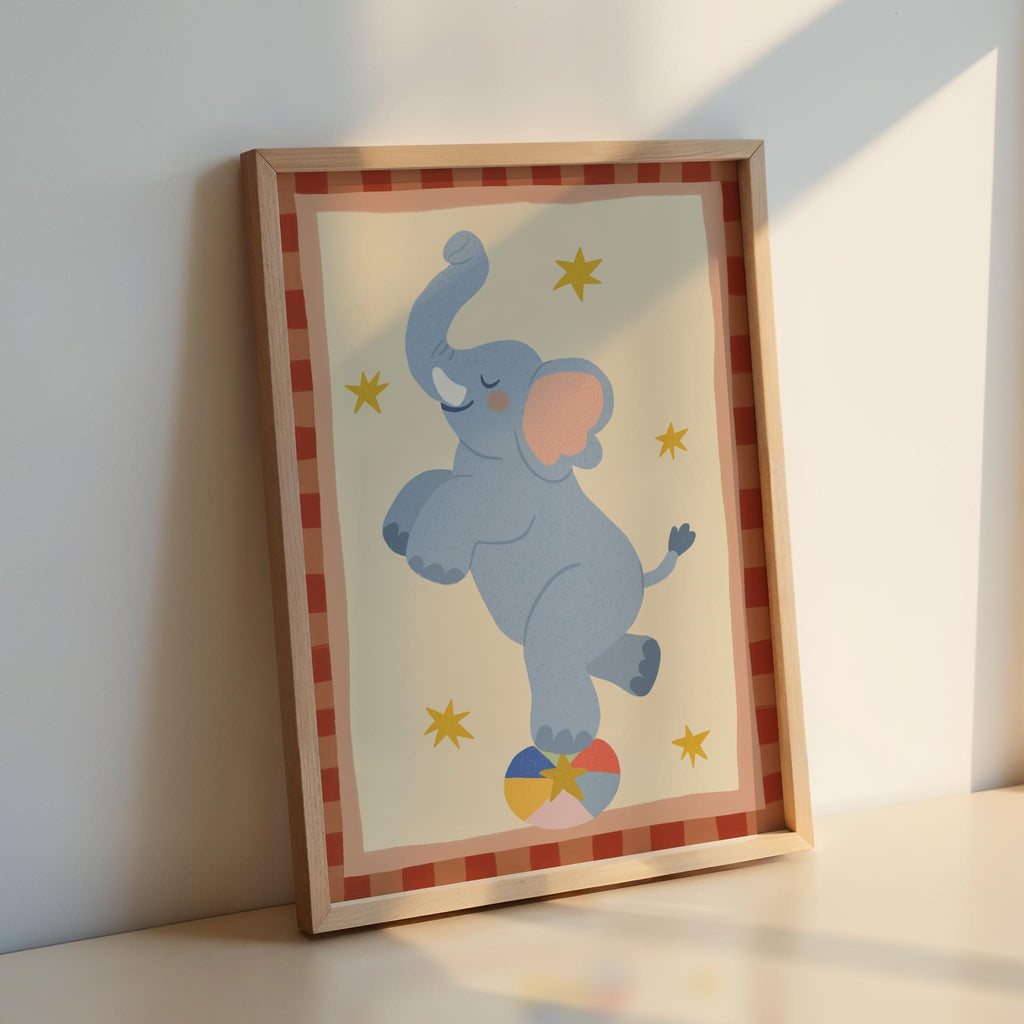 Playful Elephant Kids Print
