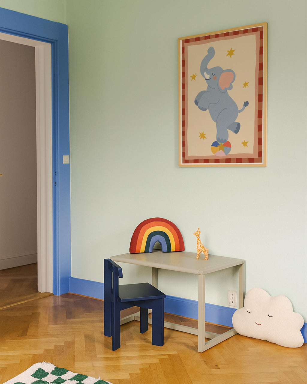 Playful Elephant Kids Print