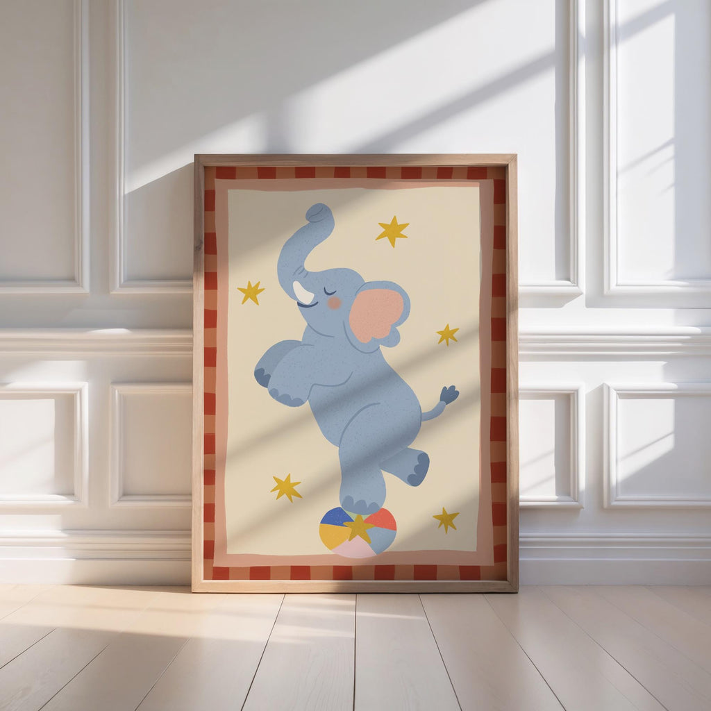 Playful Elephant Kids Print
