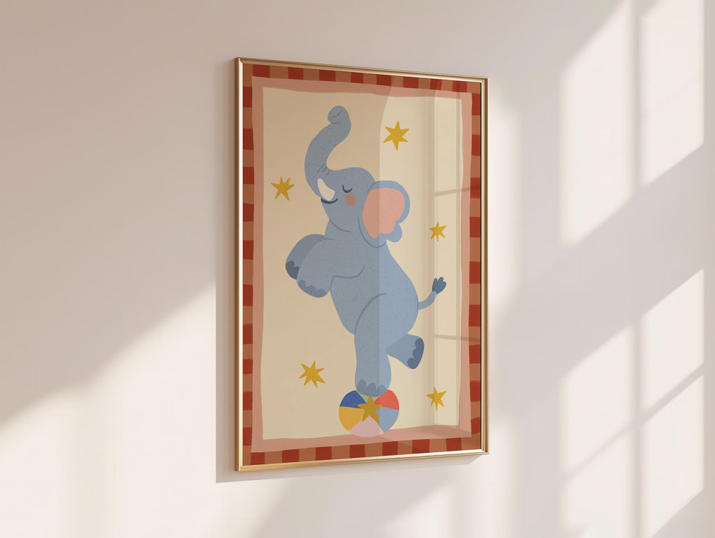 Playful Elephant Kids Print