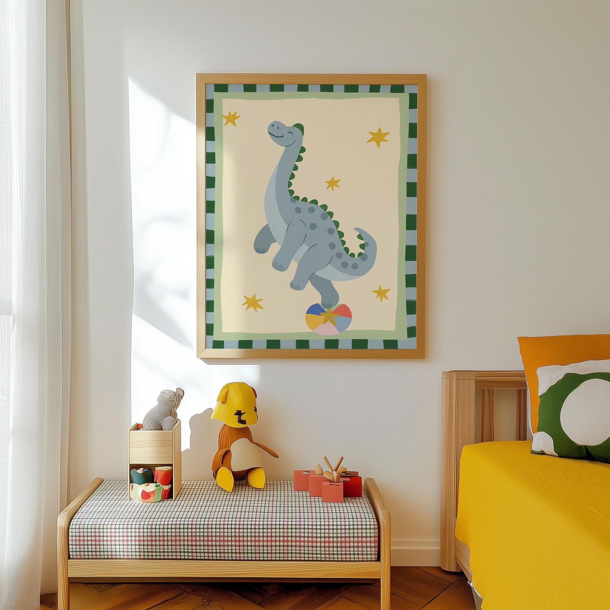 Gentle Dino Nursery Print