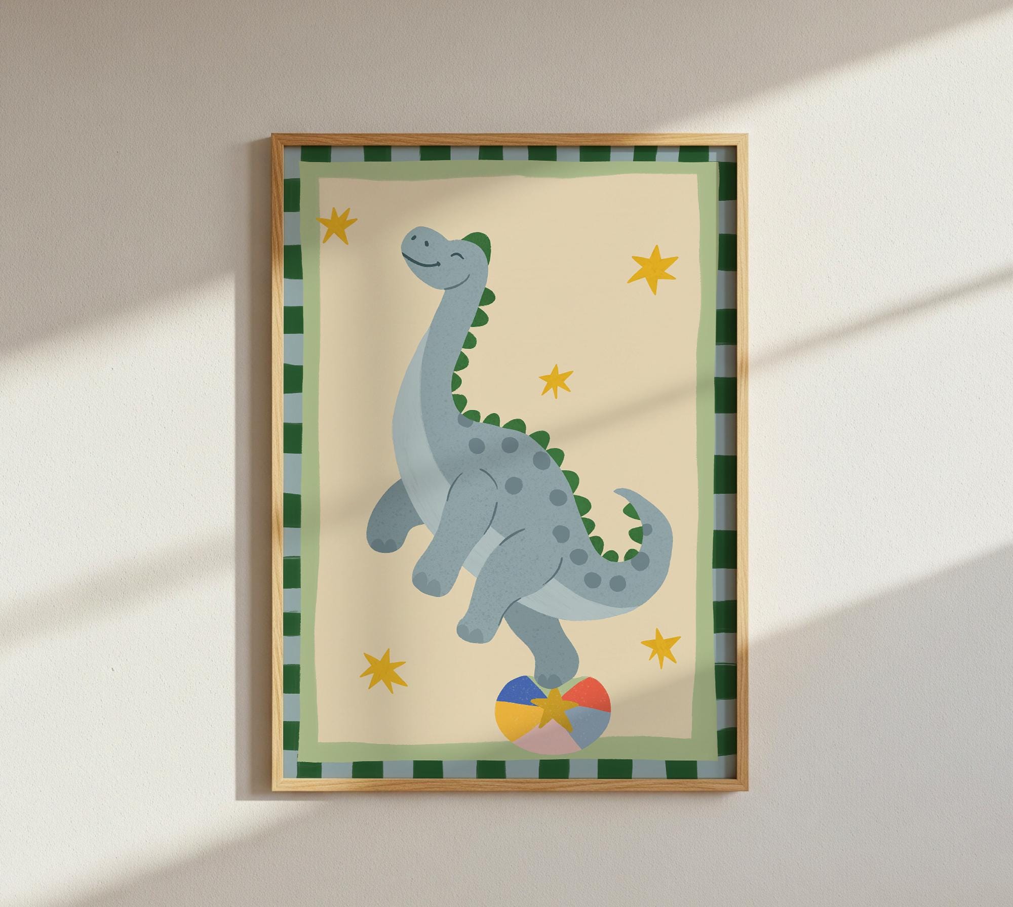 Gentle Dino Nursery Print