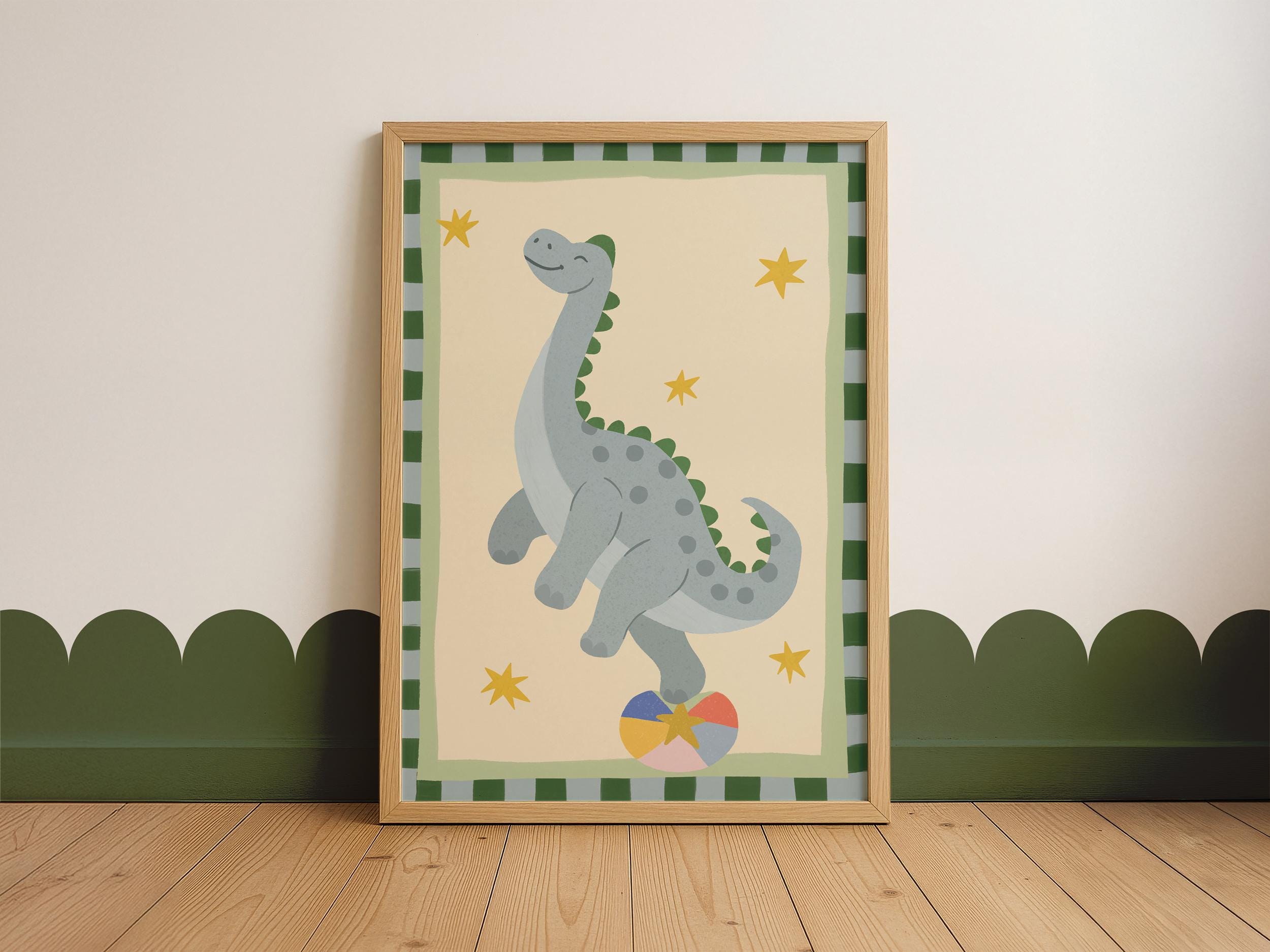 Gentle Dino Nursery Print
