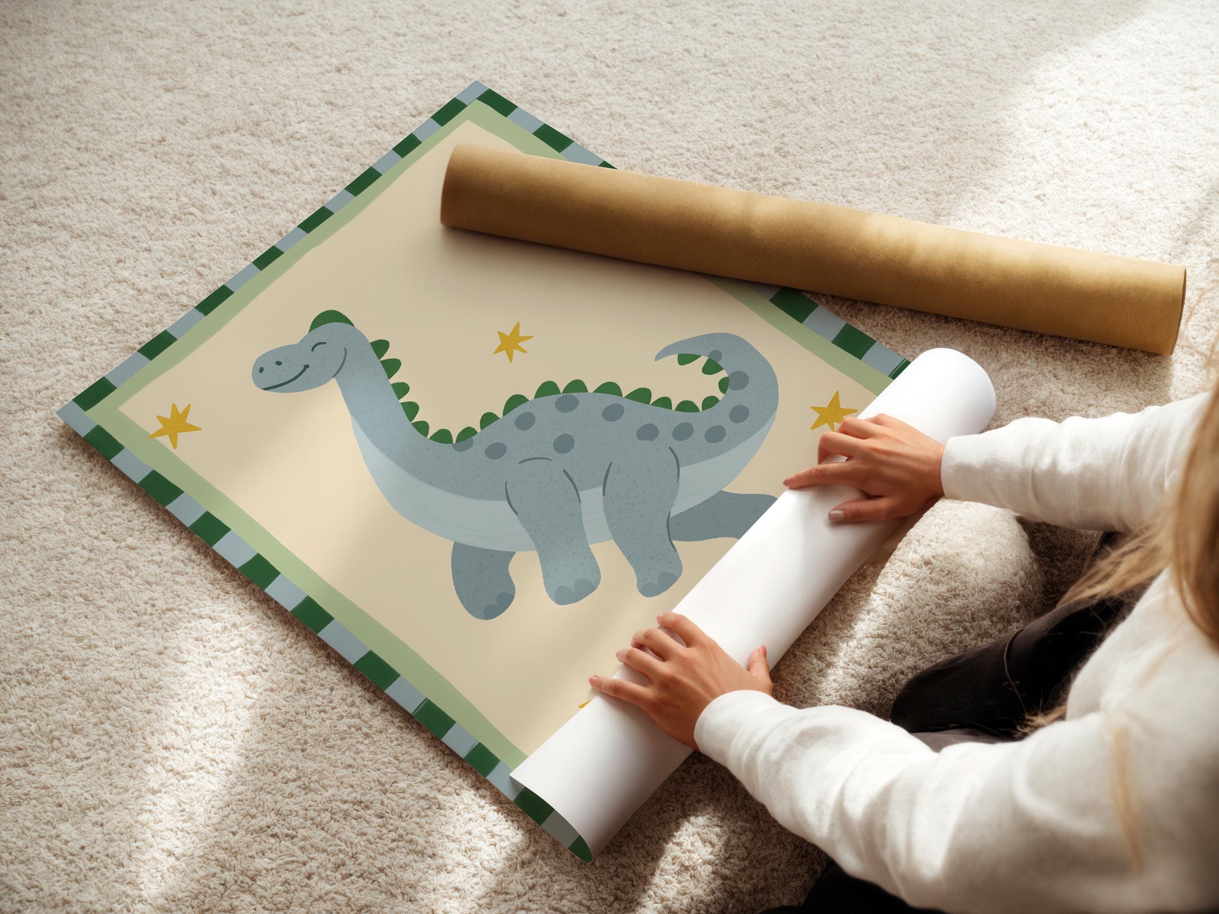 Gentle Dino Nursery Print