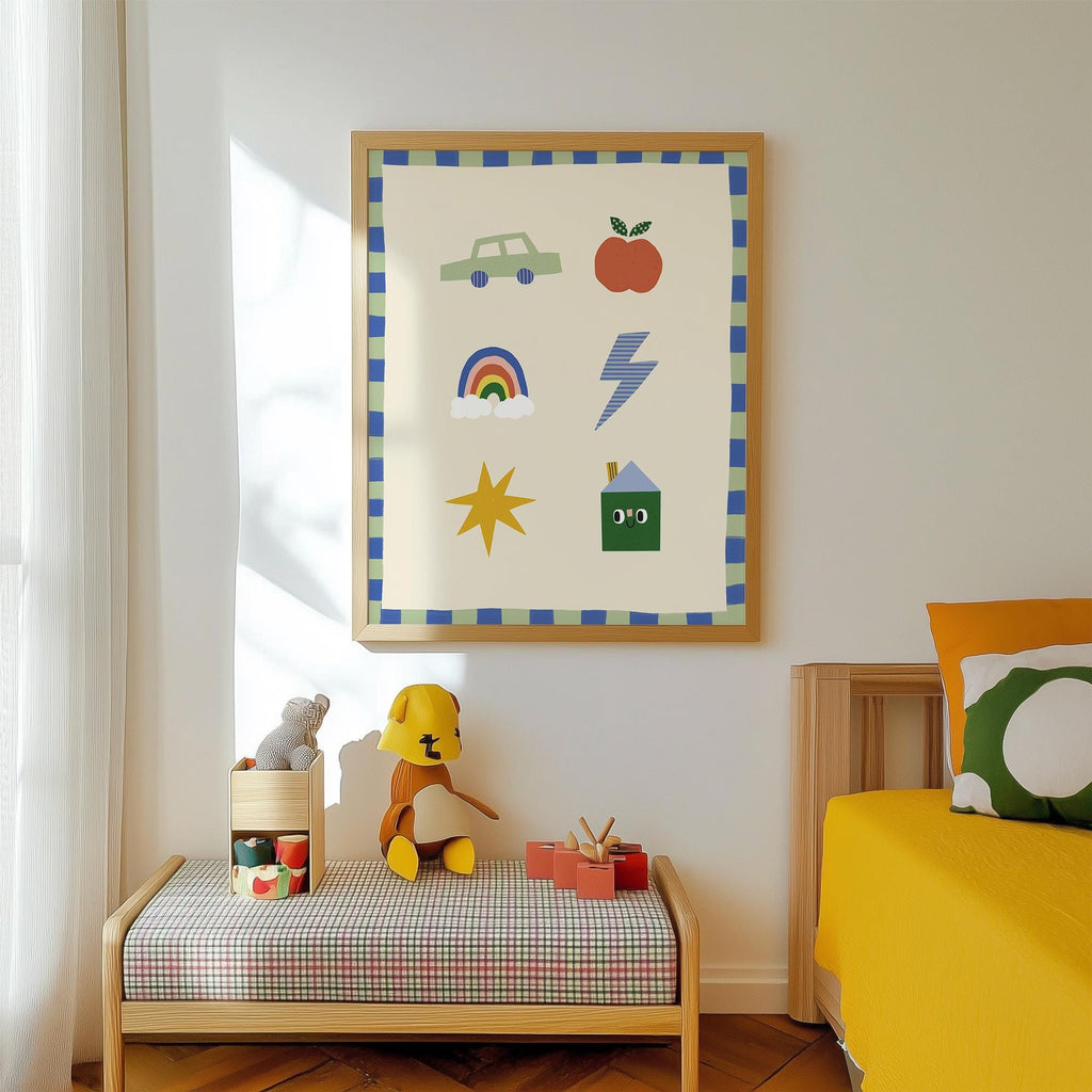 Cute Icons Kids Print