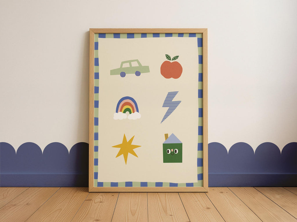 Cute Icons Kids Print