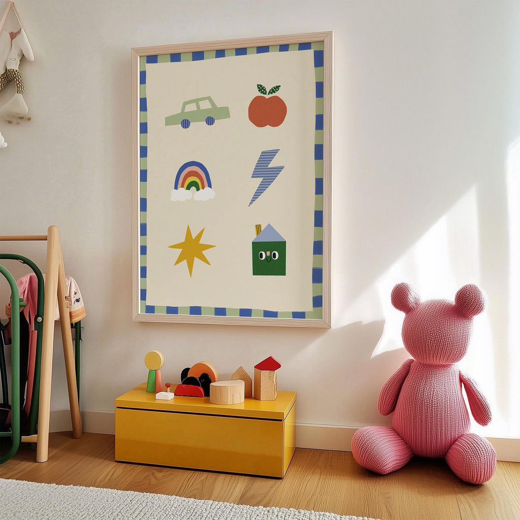 Cute Icons Kids Print