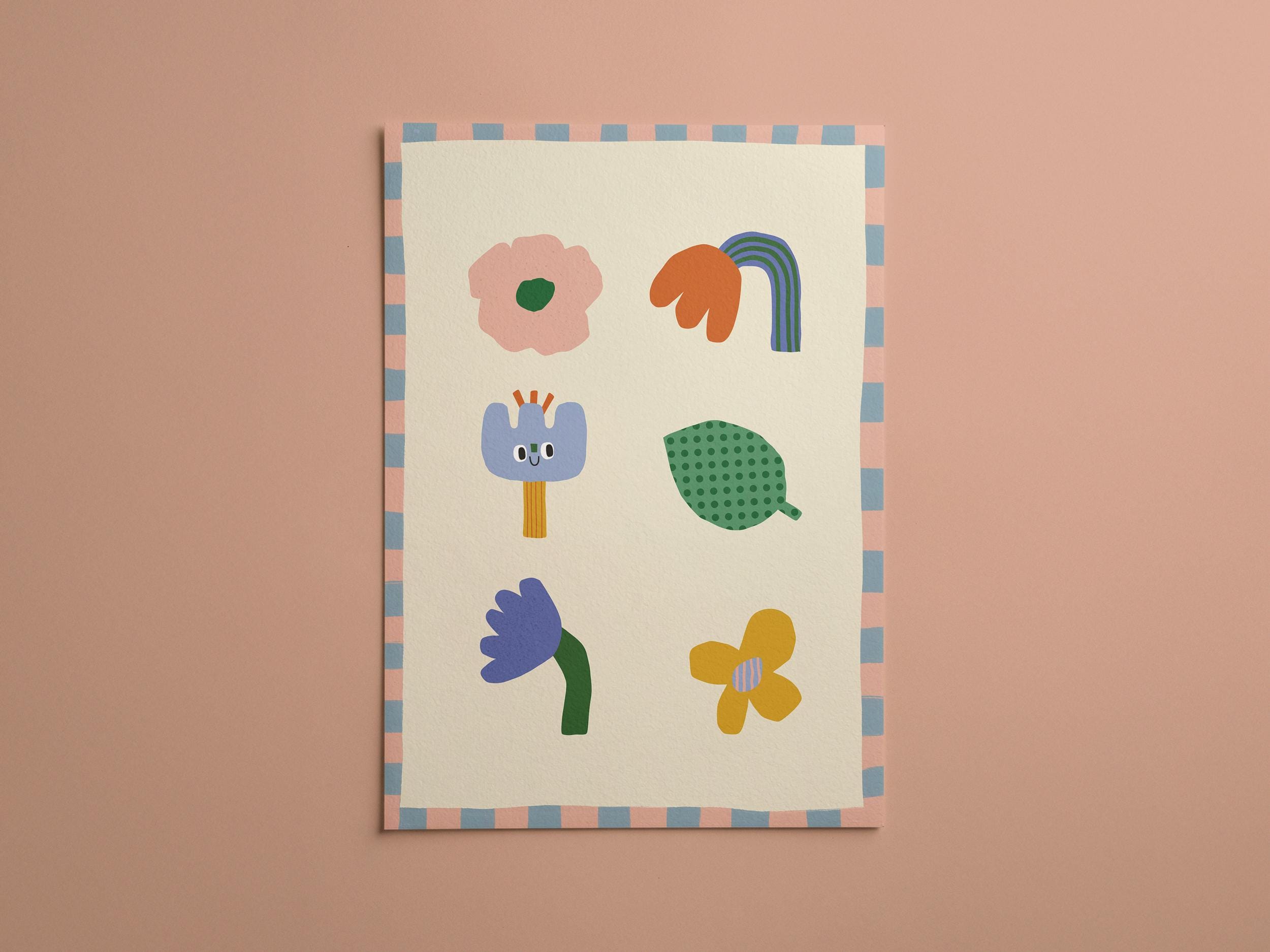 Abstract Floral Kids Print