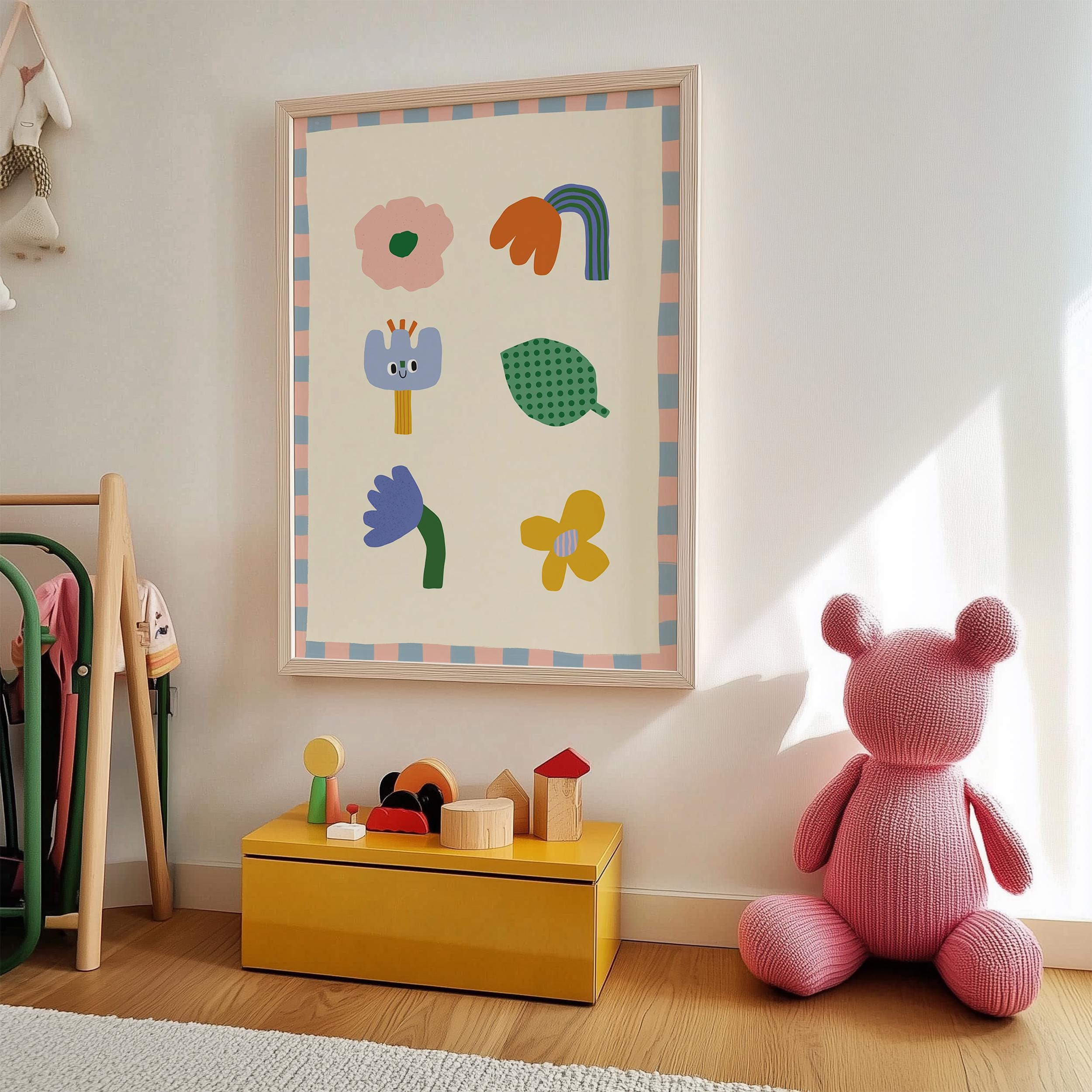 Abstract Floral Kids Print