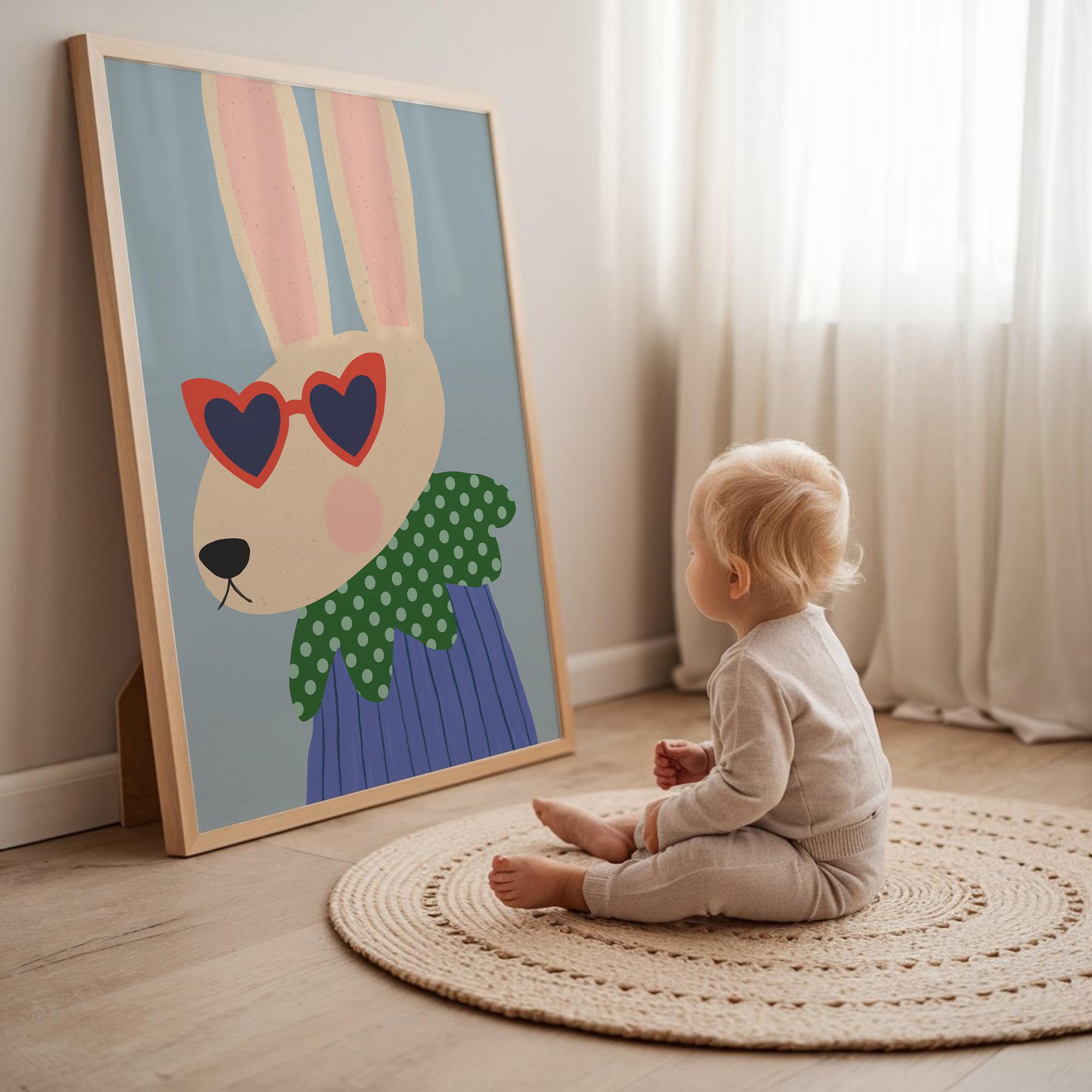 Cool Bunny Kids Print