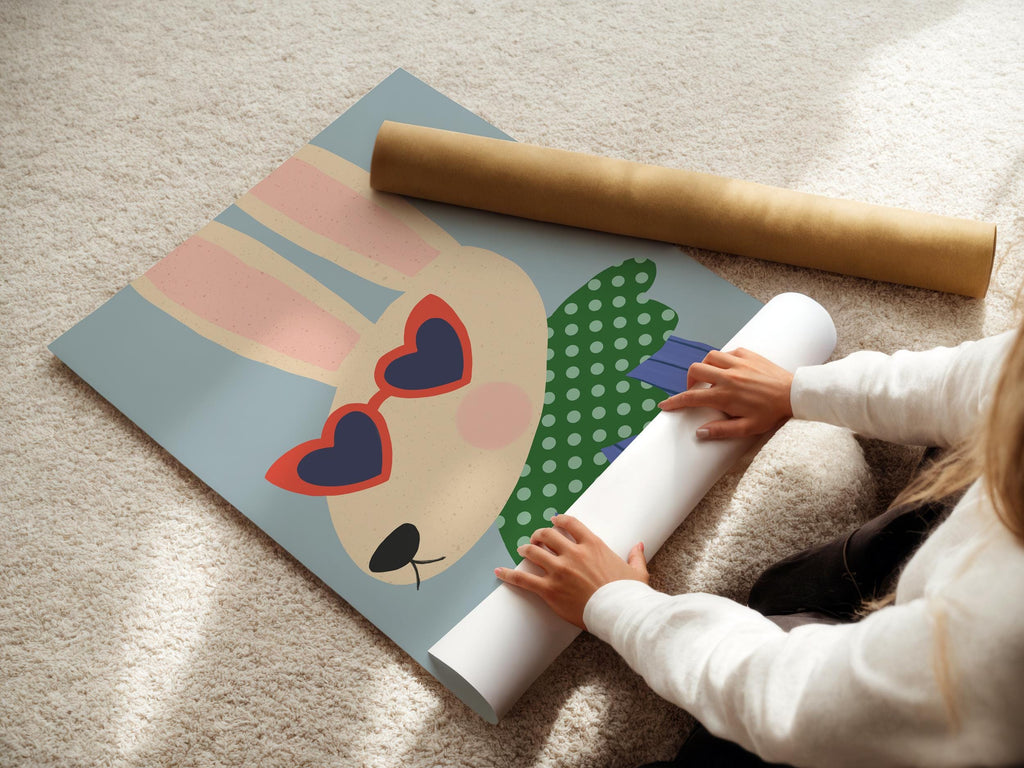 Cool Bunny Kids Print