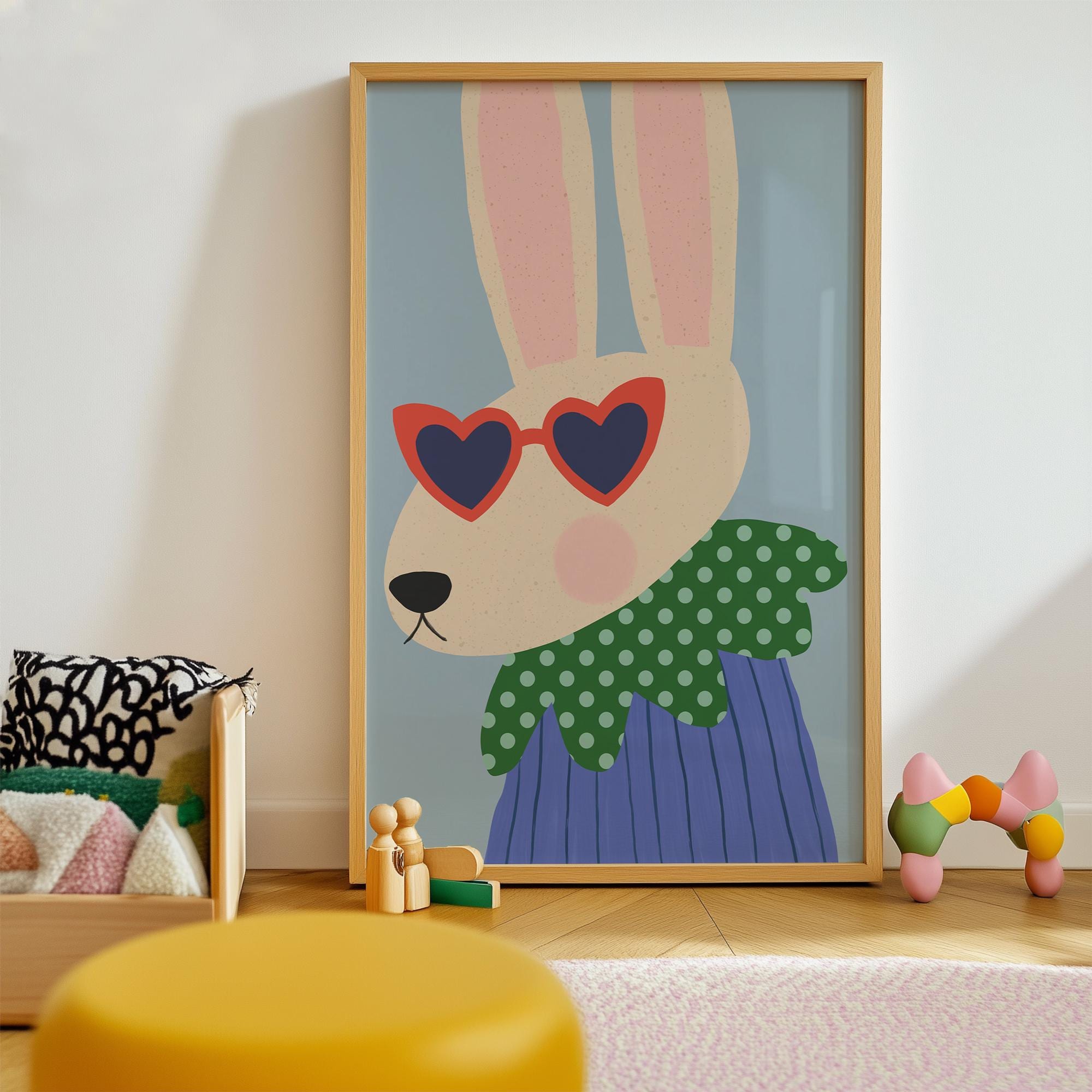 Cool Bunny Kids Print