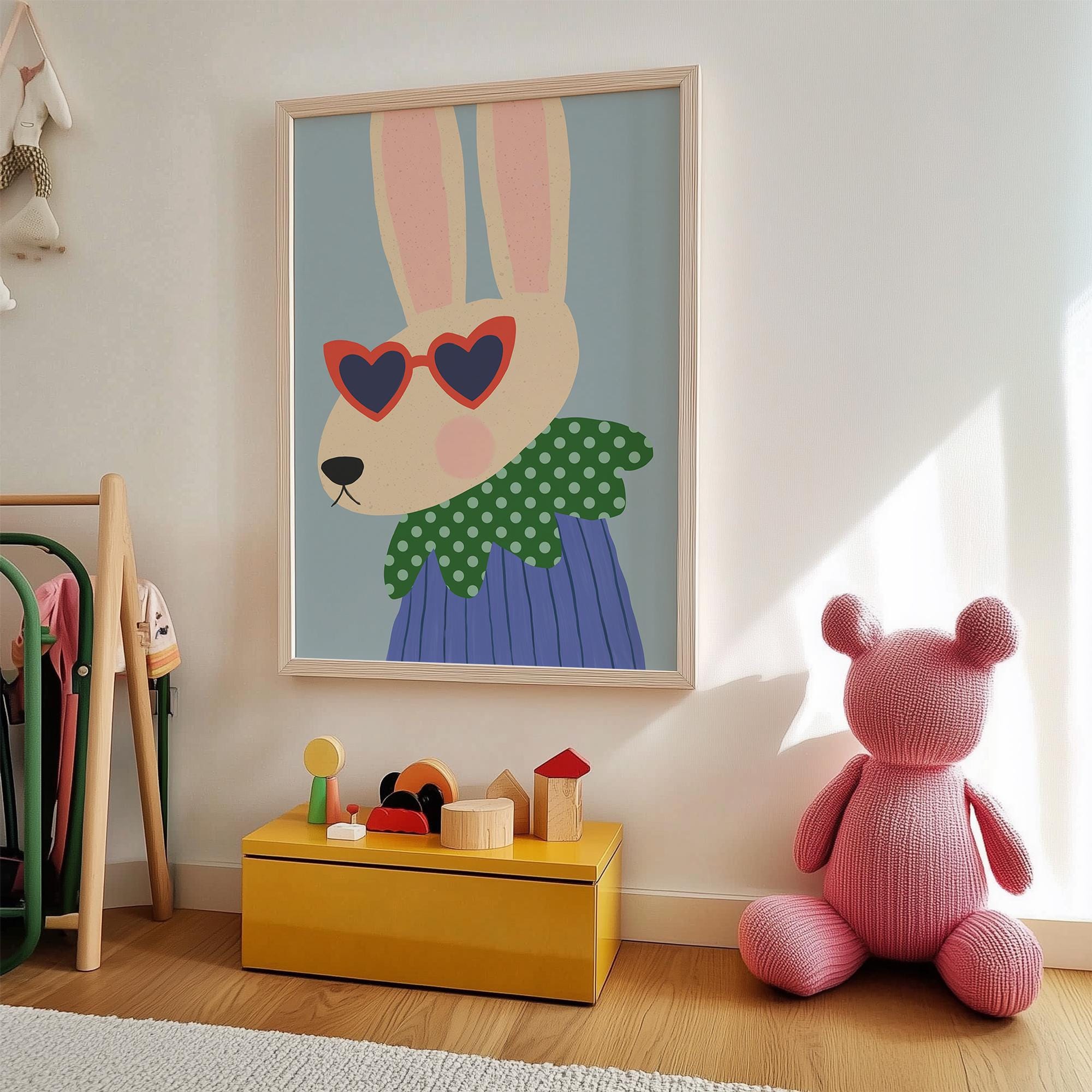 Cool Bunny Kids Print