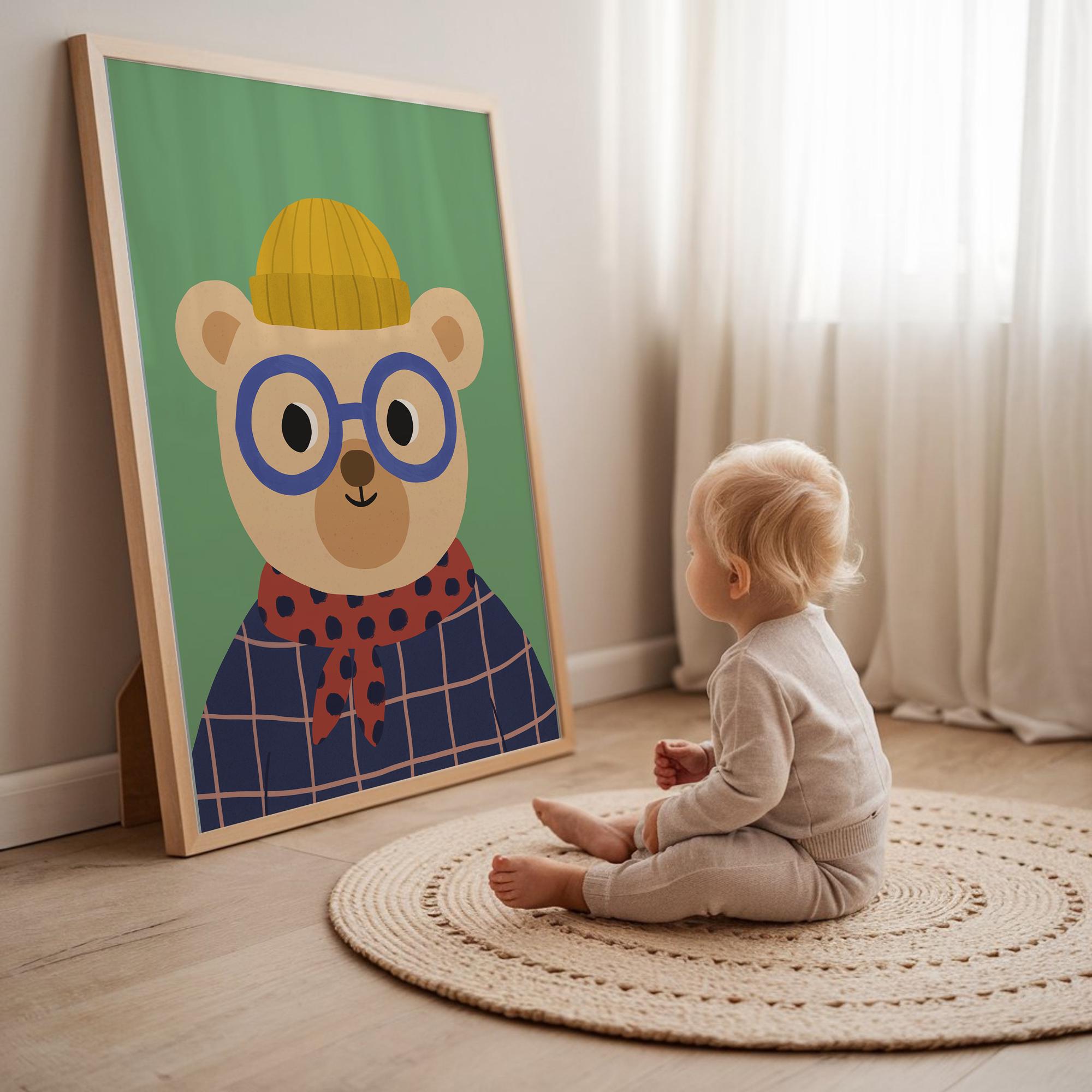 Cute Bear Kids Print