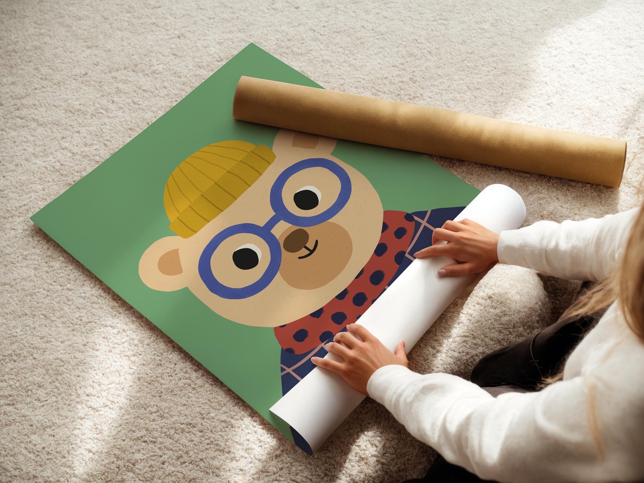Cute Bear Kids Print