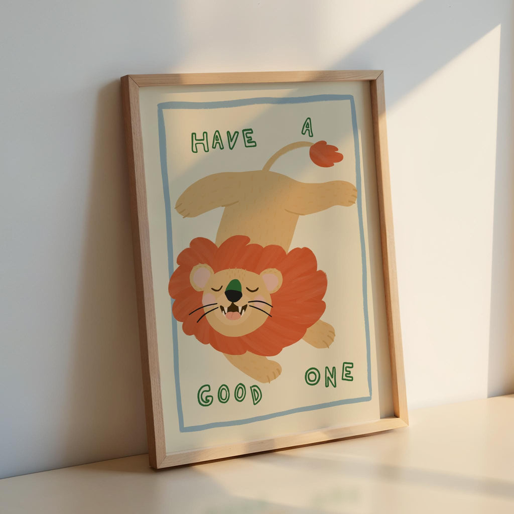 Have a Good One Lion Print