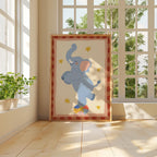 Playful Elephant Kids Print