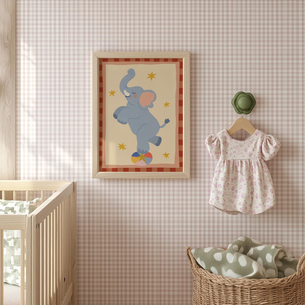 Playful Elephant Kids Print