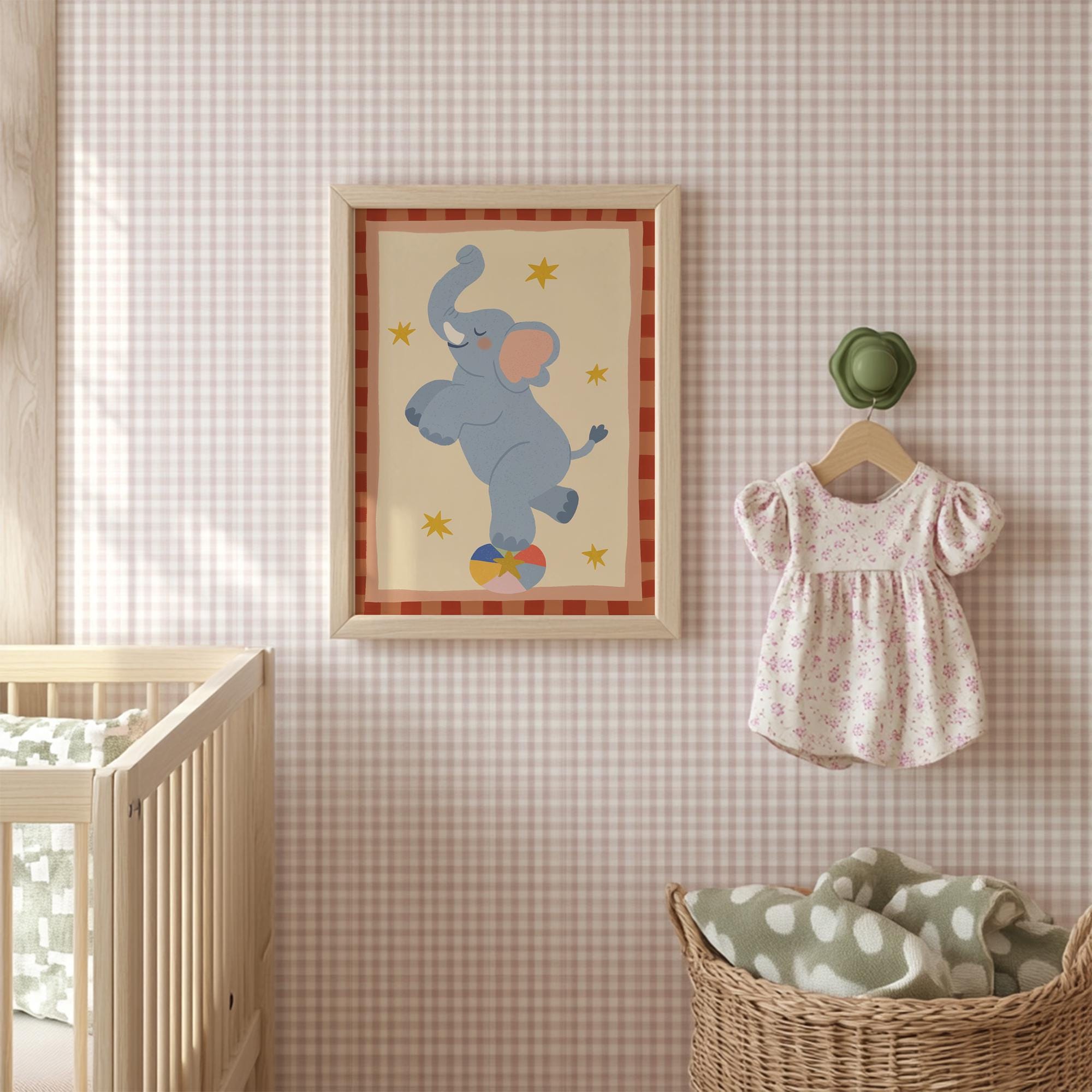 Playful Elephant Kids Print