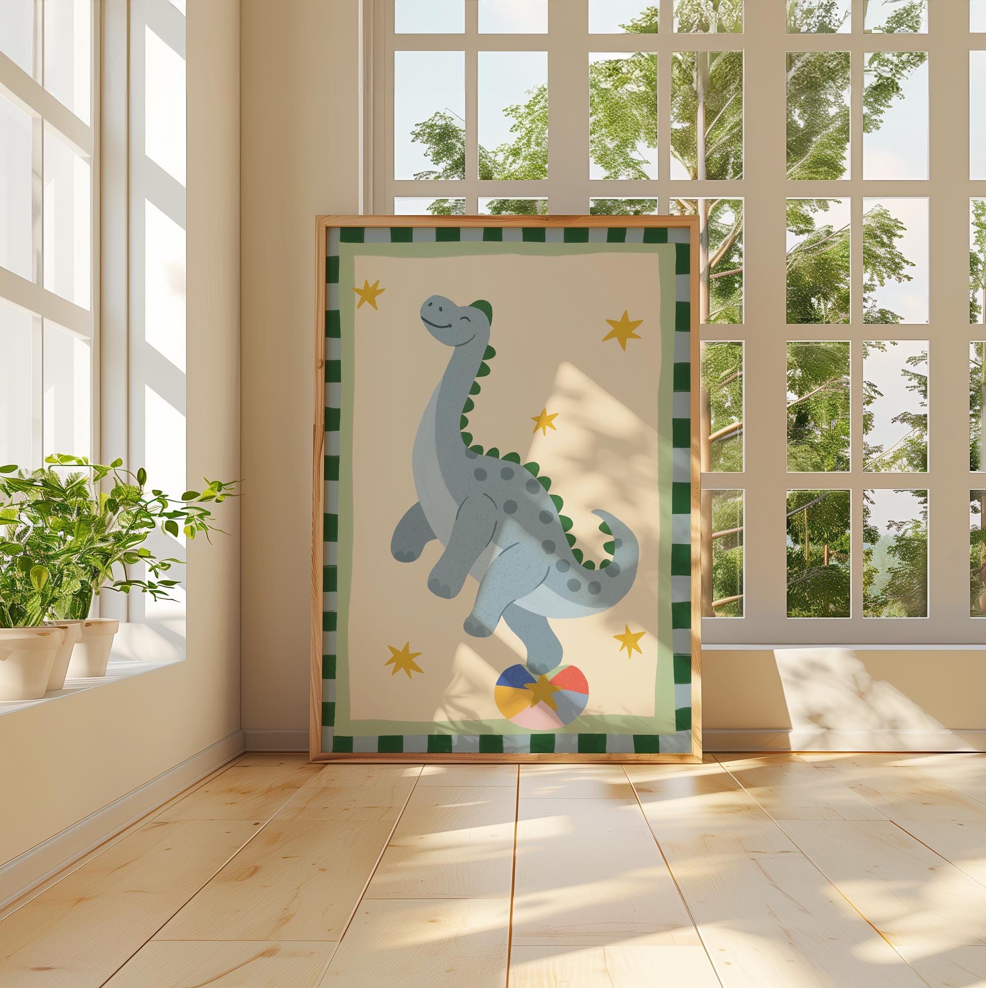 Gentle Dino Nursery Print