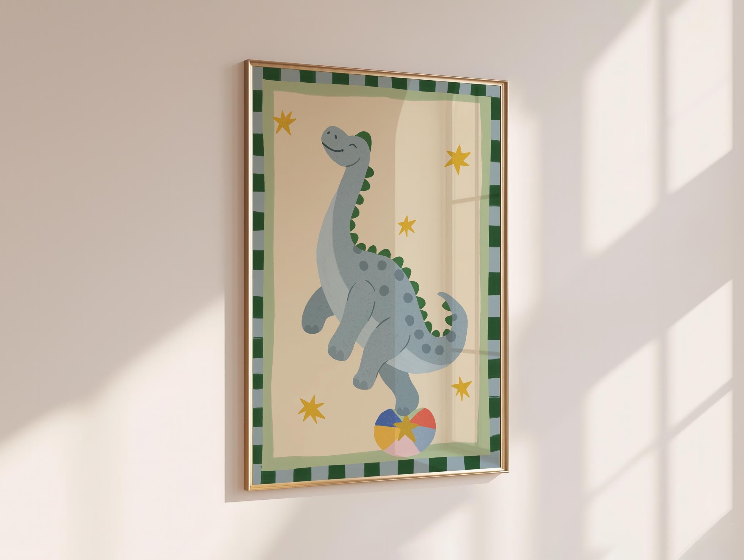 Gentle Dino Nursery Print