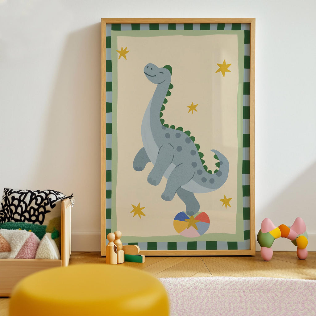 Gentle Dino Nursery Print