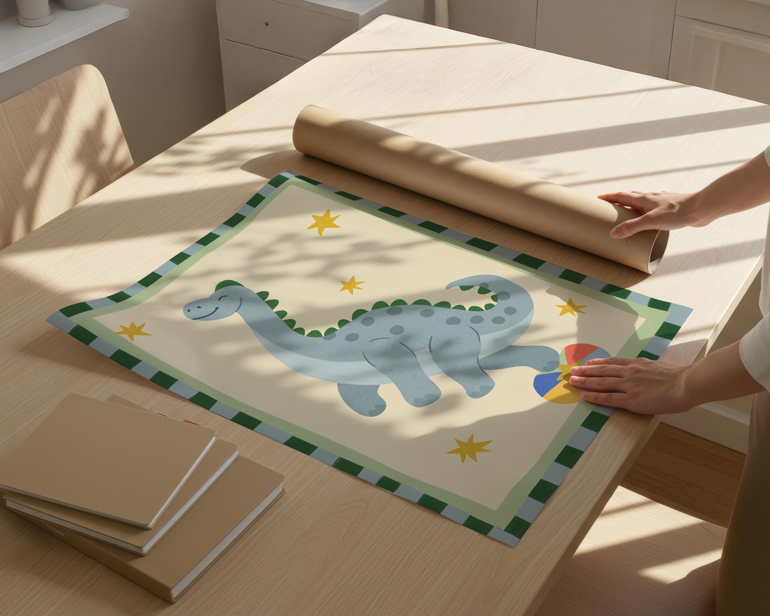 Gentle Dino Nursery Print