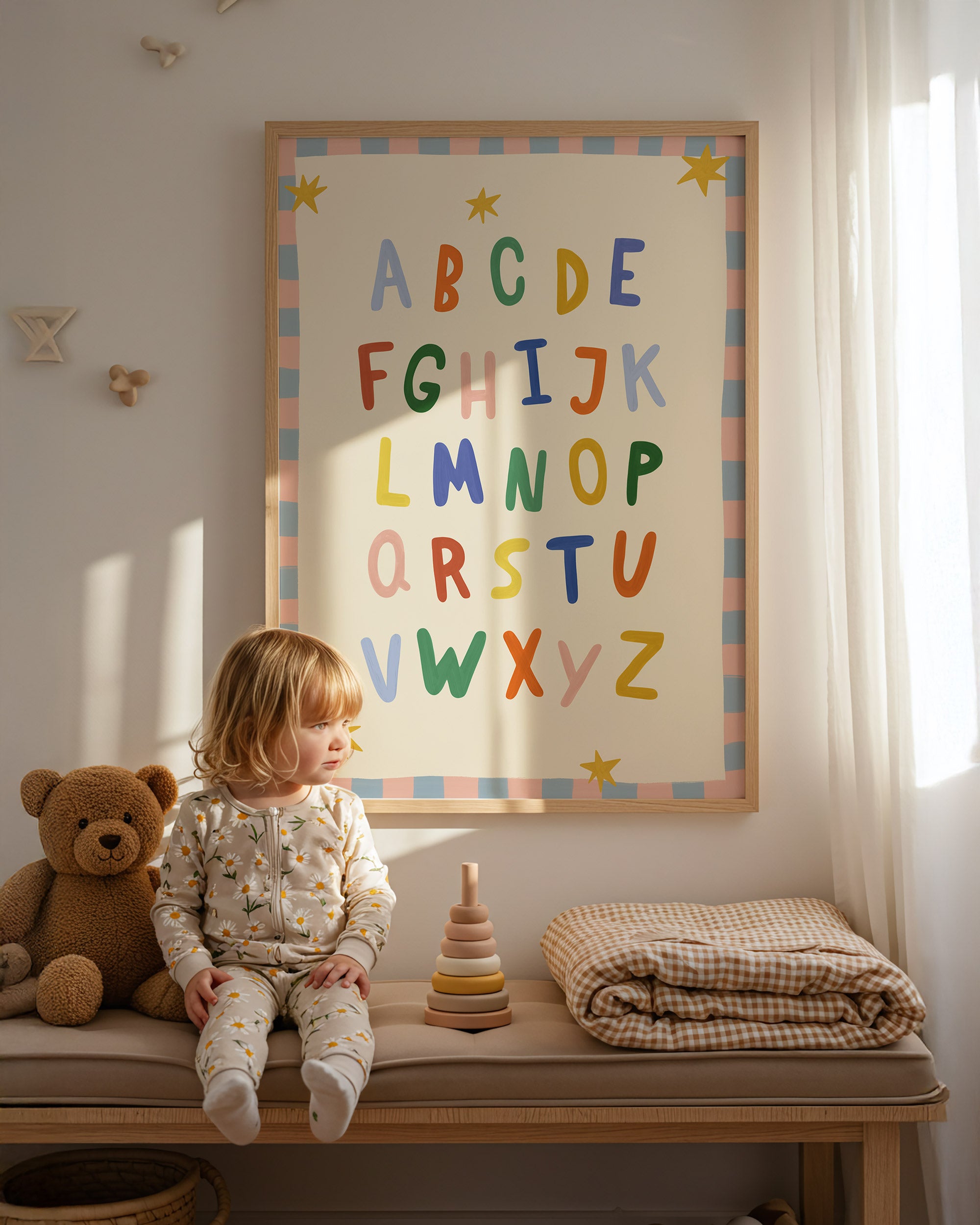 Simple ABC Pink Alphabet Print