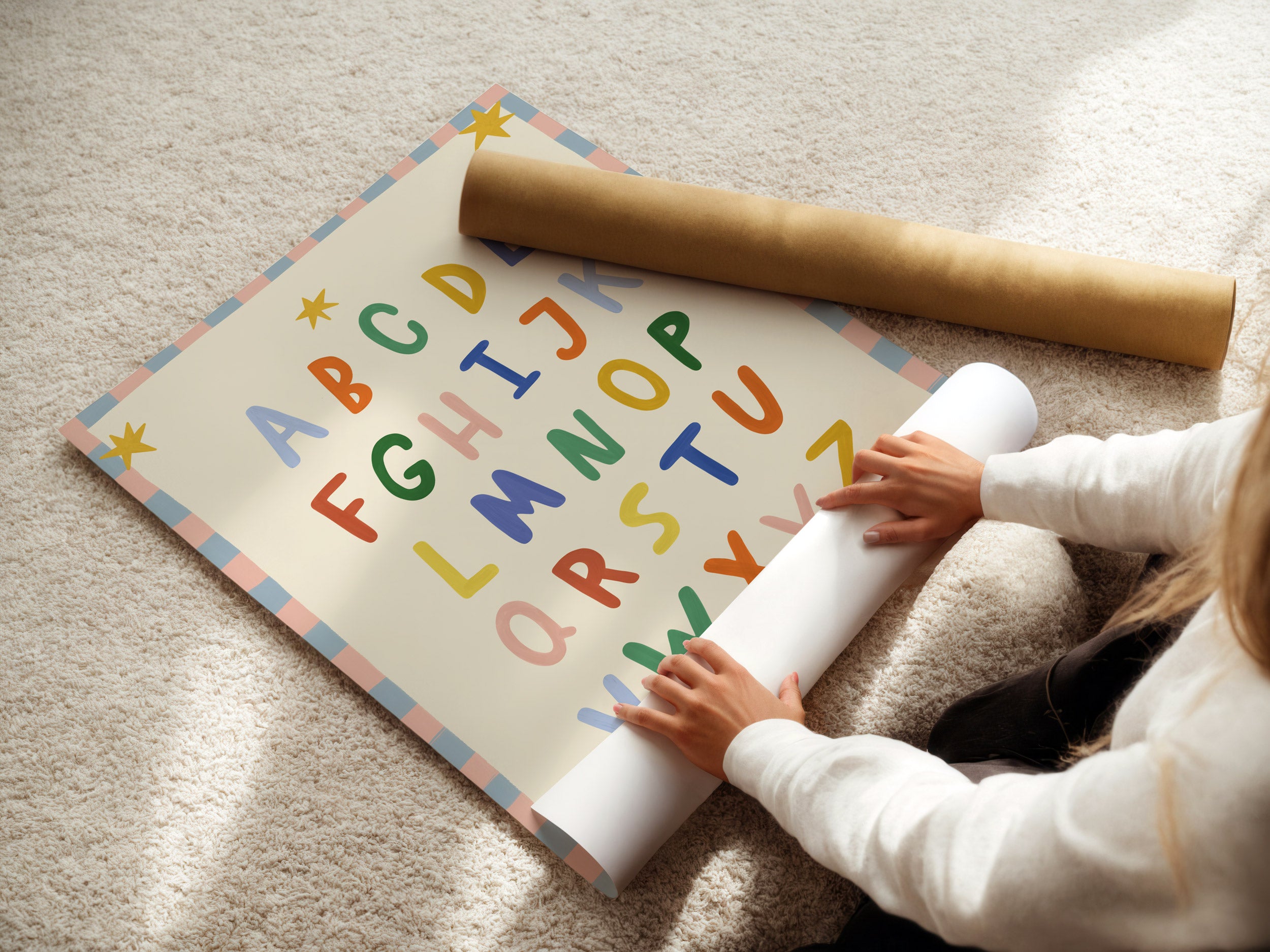 Simple ABC Pink Alphabet Print