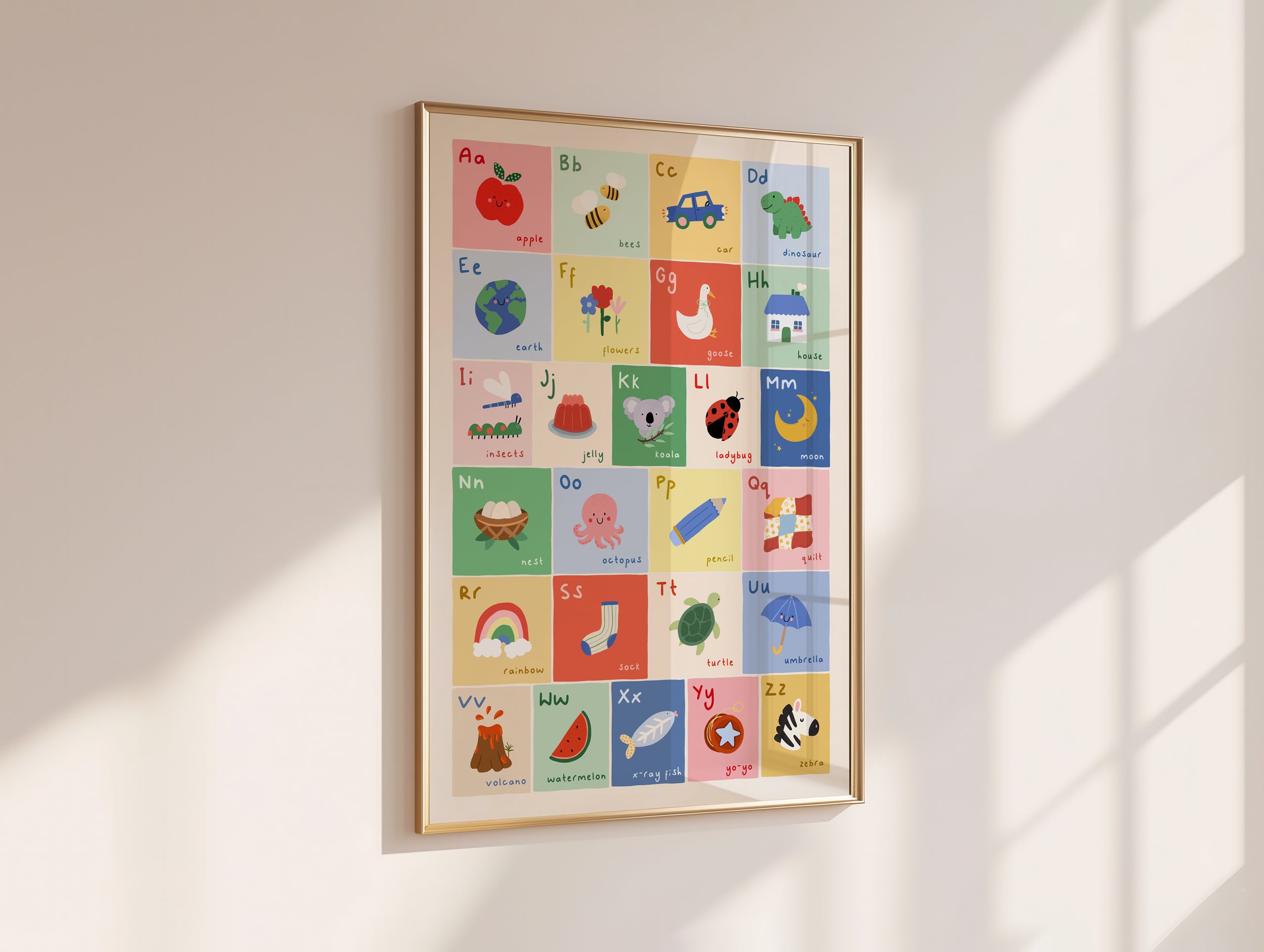 Modern Alphabet Print - ABC Poster for Kids