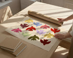 Flying Birds Print - Beige & Red