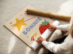 Strawberry Star Personalised Name Print