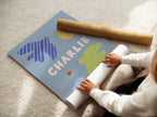 Personalised Bird Name Print - Blue