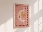 Sweet Dreams Moon Print - Pink
