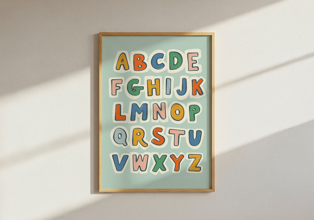 Retro ABC Alphabet Print