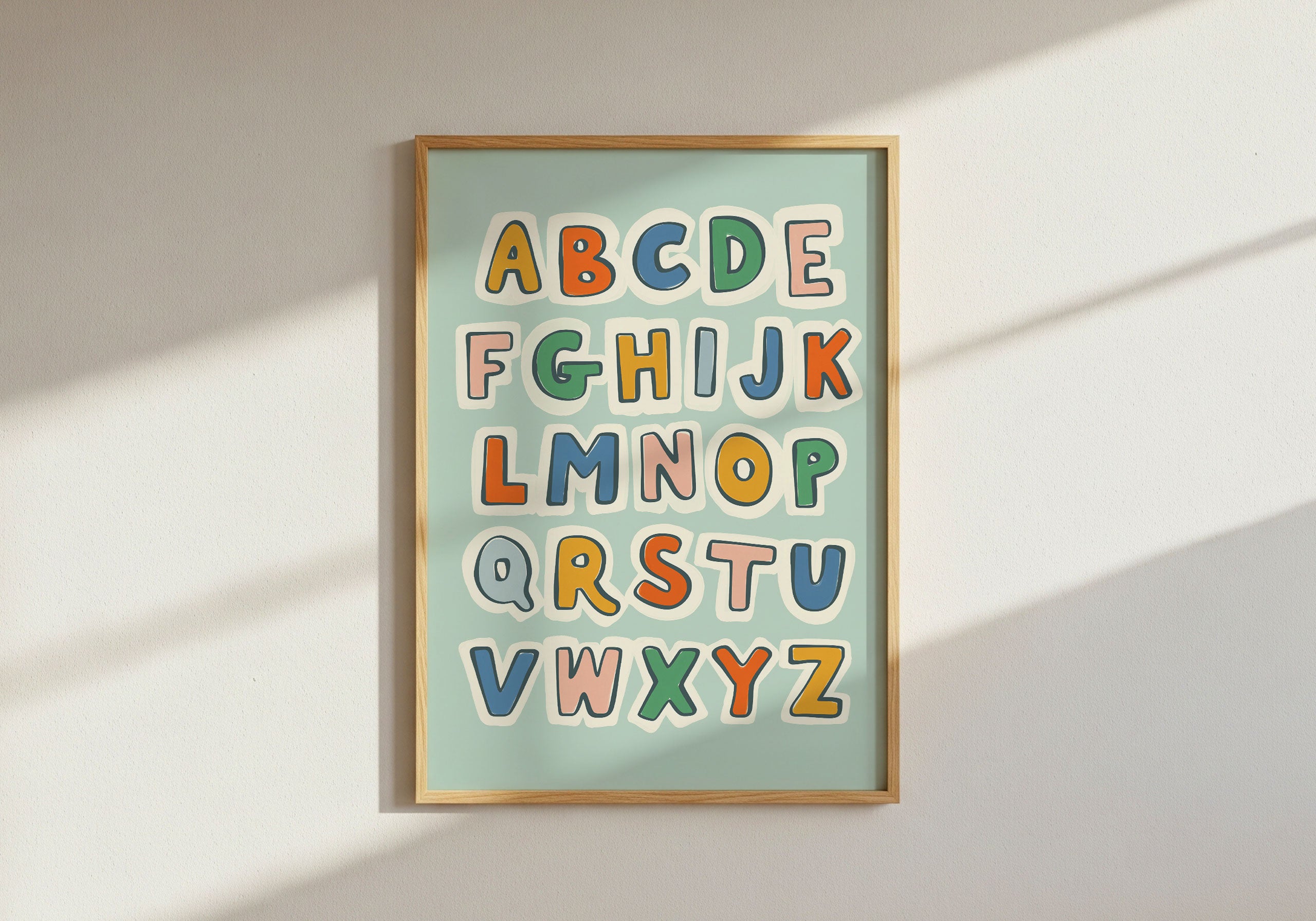 Retro ABC Alphabet Print