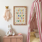 Simple ABC Alphabet Red Print