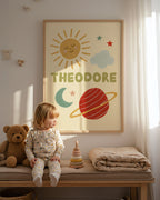 Space & Sun Personalised Name Print