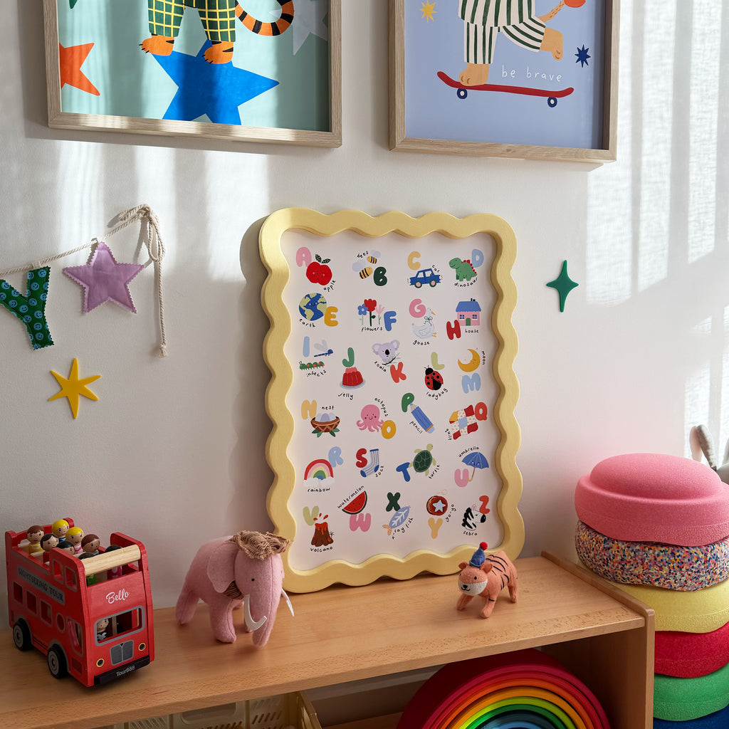 Kids Alphabet Print - Modern ABC Nursery Wall Art