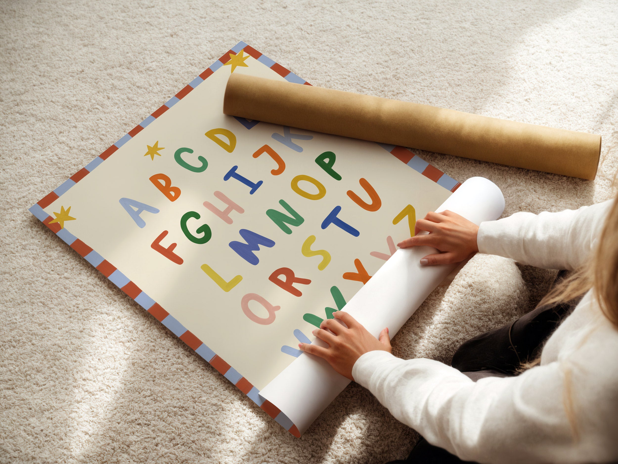 Simple ABC Alphabet Red Print