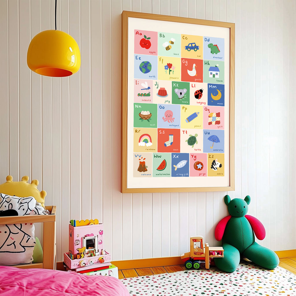Modern Alphabet Print - ABC Poster for Kids