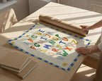 Simple ABC Alphabet Blue Print