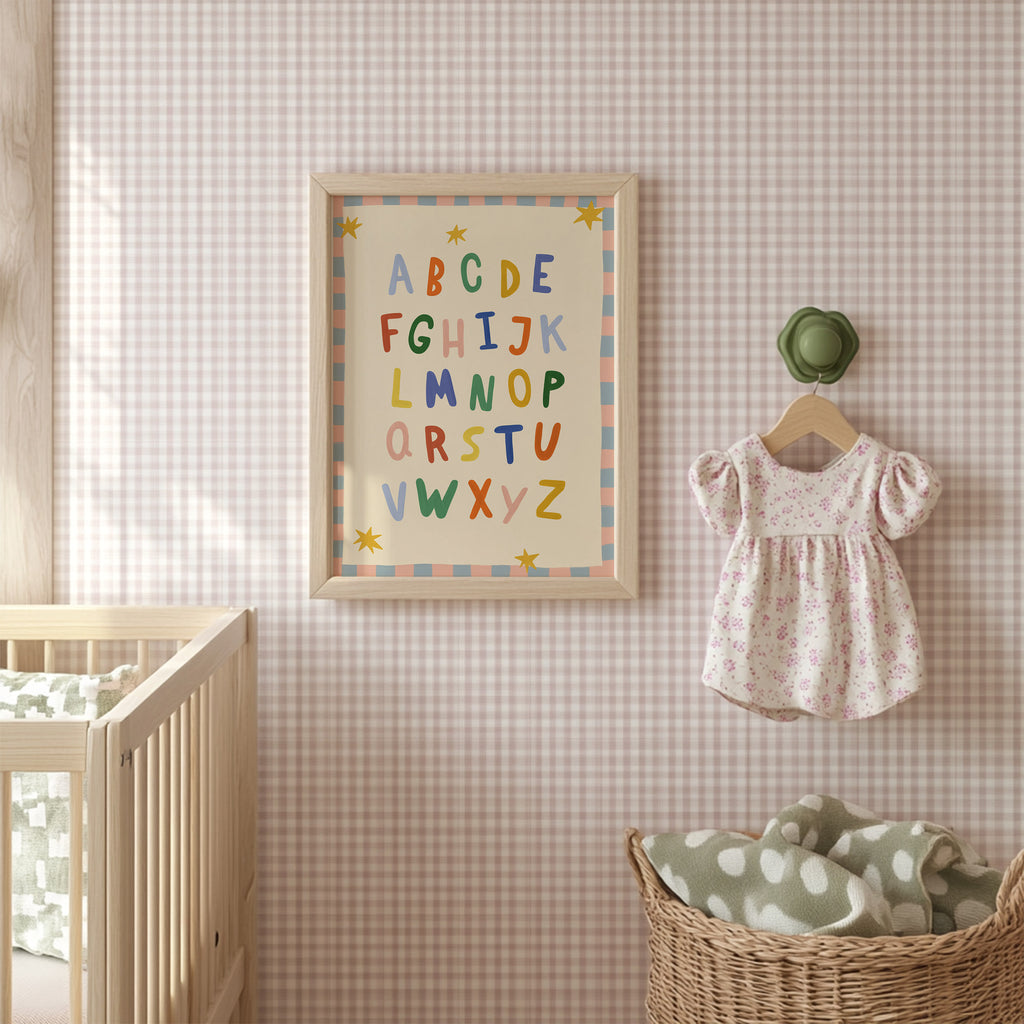 Simple ABC Pink Alphabet Print