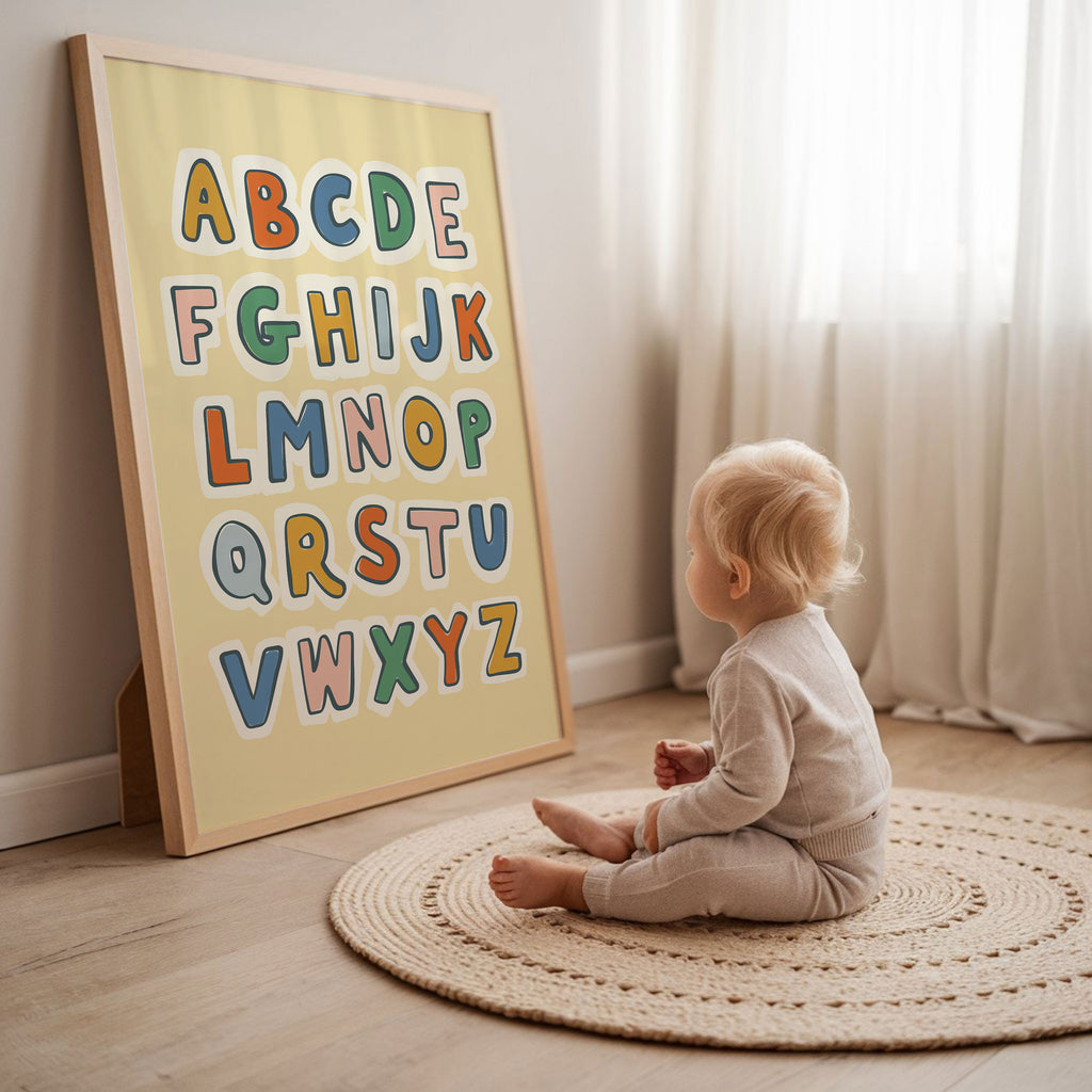 Retro ABC Alphabet Print