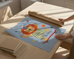 Be Brave Lion Print - Blue